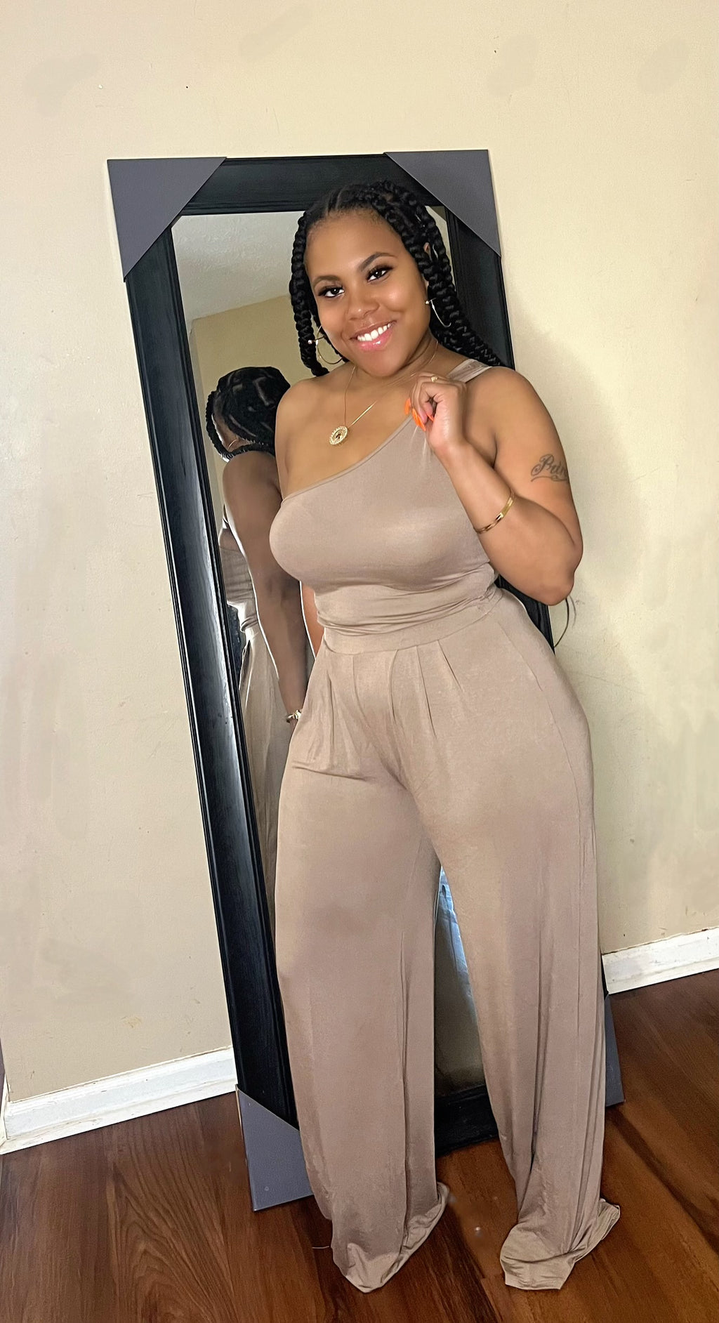 Classy Auntie Matching Set (Brown)