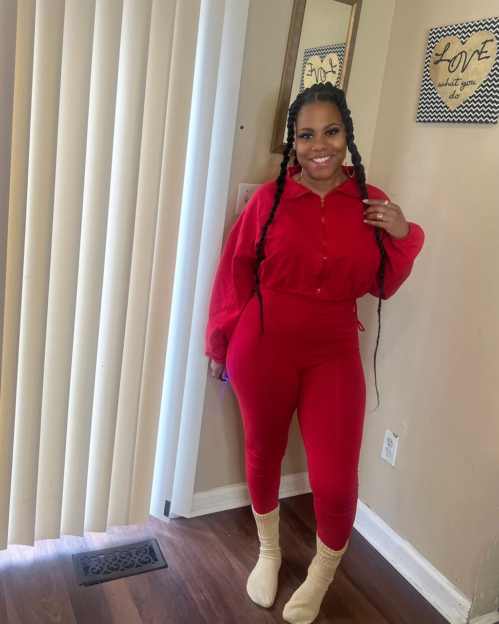 Red Cozy Matching Set